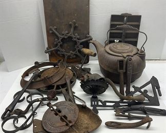 Atq Vtg Wrought Iron Kitchen Tools