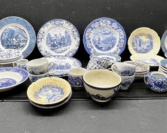 Big Mix Of Blue And White China