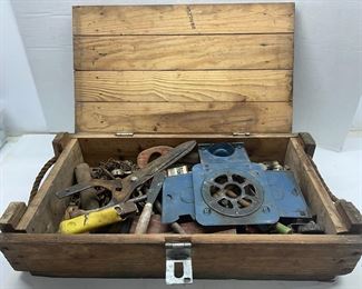 Hand Tools In Handmade Box