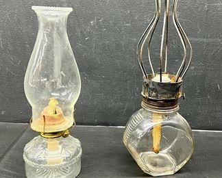 Two Vintage Oil Lamps