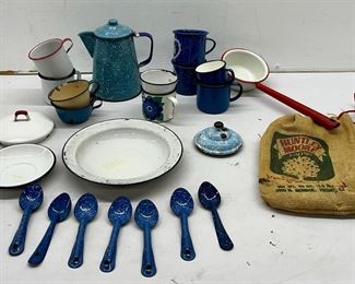 Vtg Enamel Kitchenalia