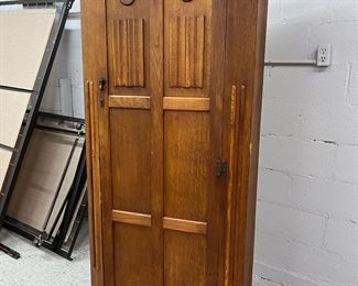 Vtg Mixed Wood Wardrobe