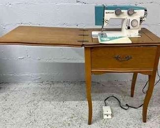 White Sewing Machine Cabinet