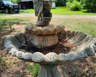 large concrete fountain