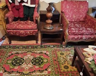 1 wingback, 1 armchair