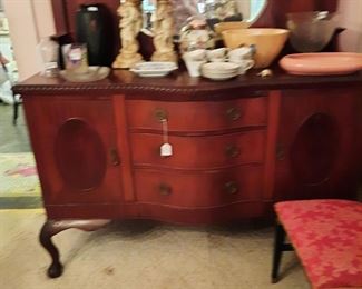 mahogany ball and claw sideboard
