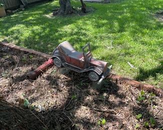 Vintage Aluminum Childs Playground Riding Toy