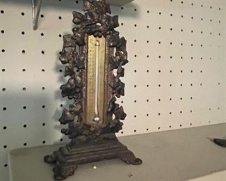 Bronze Thermometer Fixture With Mercury 