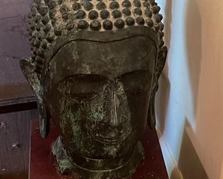 Thai Bronze Buddha Bust 16th or 17th Century 