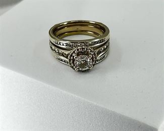 14K white gold Engagement Ring with Big Diamond. 8.50 gr. $890.-