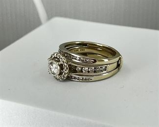 14K white gold Engagement Ring with Big Diamond. 8.50 gr. $890.-