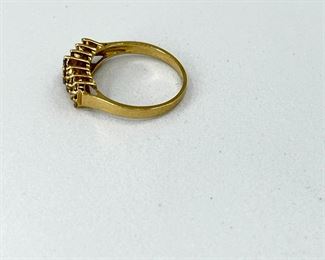 14K yellow gold Engagement Ring with Parallel Diamonds. 2.10 gr. $95.-