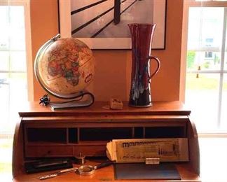 MCM Vintage Roll Top Desk