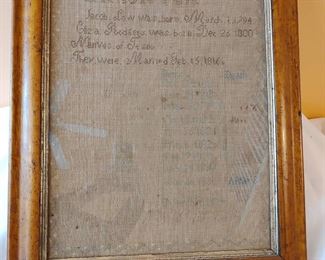 Antique Family Sampler