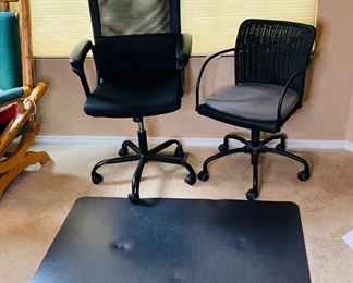 Office Chairs and Floor Mat