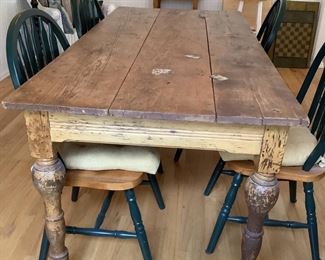 Primitive Dining Table and Chairs
