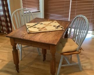 Rustic Dining Table with Chairs
