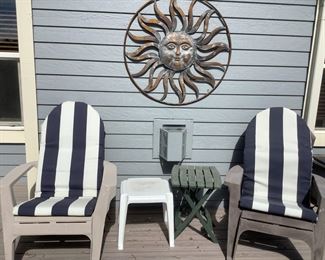 Lawn Chairs, Tables and Storage Chest