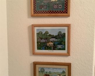 Framed Countryside Farm Art Pieces