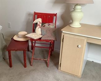 Vintage Folding Chair, Kids Table and More