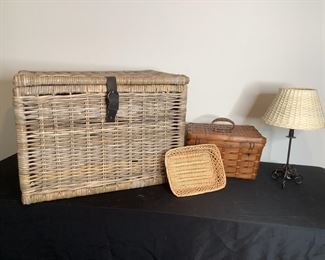 Wicker Chest, Baskets and More