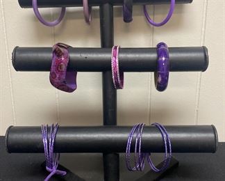 19 Purple Bangle Bracelets