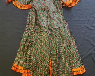 African Apparel Orange Green