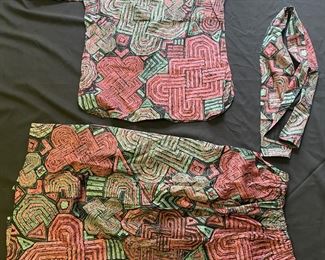 African Apparel Pink Green