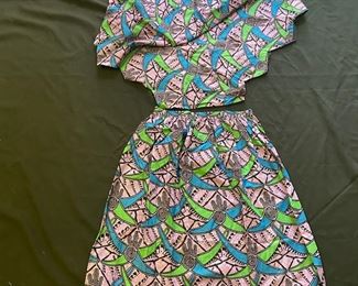 African Apparel Purple Green Blue