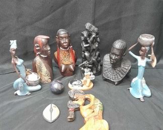 African Tribal Wood Art Statues
