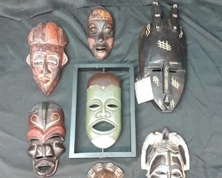African Wood Mask Art