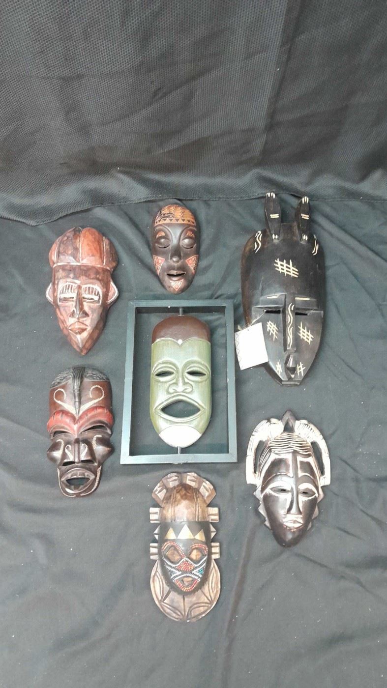 African Wood Mask Art