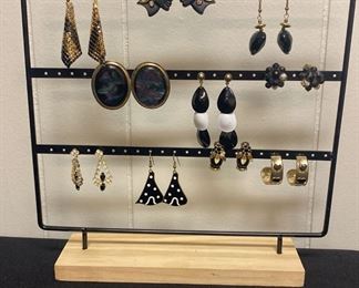 Black and Gold Colored Earrings