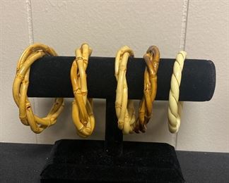 Five Twisted Looking Bracelets