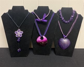 Five Various Purple Necklaces