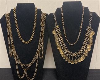 Four Darker Metal Like Necklaces