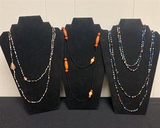 Four Small Beaded Necklaces