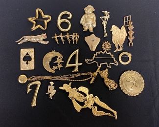 Gold Colored Brooches