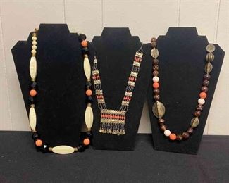 Three Necklaces With A Hint Of Peach