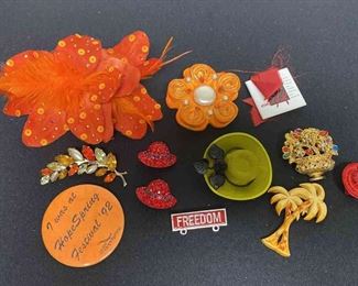 Warm Colored Brooches