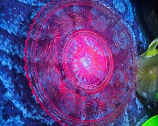 Selenium Glow Depression Glass 