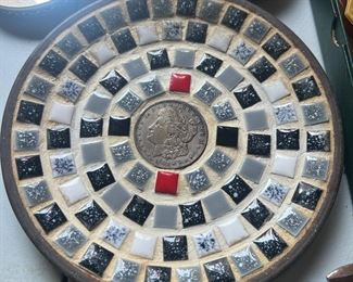 Silver 1921 Peace Dollar Plate 