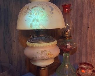 Glow Glass Hurricane Lamp 