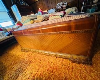 Full Size Art Nouveau Headboard/Footboard with Mattress, Box Spring & Frame (Matches Dresser & Vanity!) GORGEOUS! 