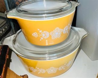 Pyrex Golden Butterfly 