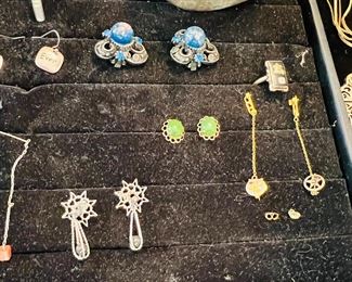 Sterling and gold earrings 