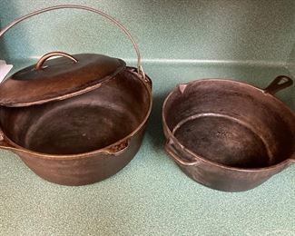 Cast iron; also have cast iron skillets