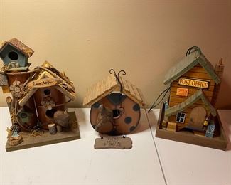 Large collection of bird houses