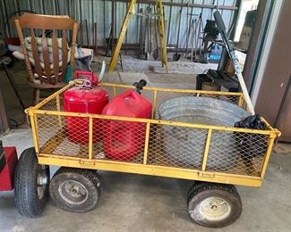Metal garden wagon