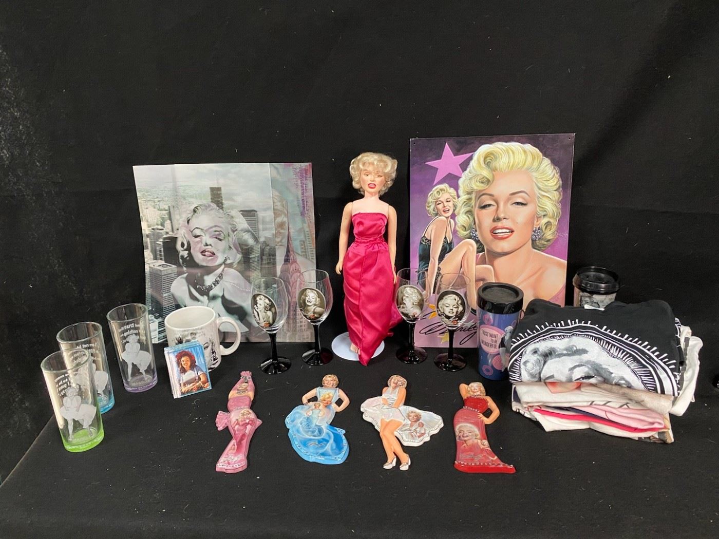 Blonde Brilliance by Chris Notarile Ceramic Collectibles Marilyn Monroe Stemware and Apparel